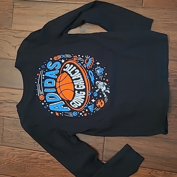 Adidas boy's long-sleeved Tshirt size Large 14/16 - Picture 3 of 5